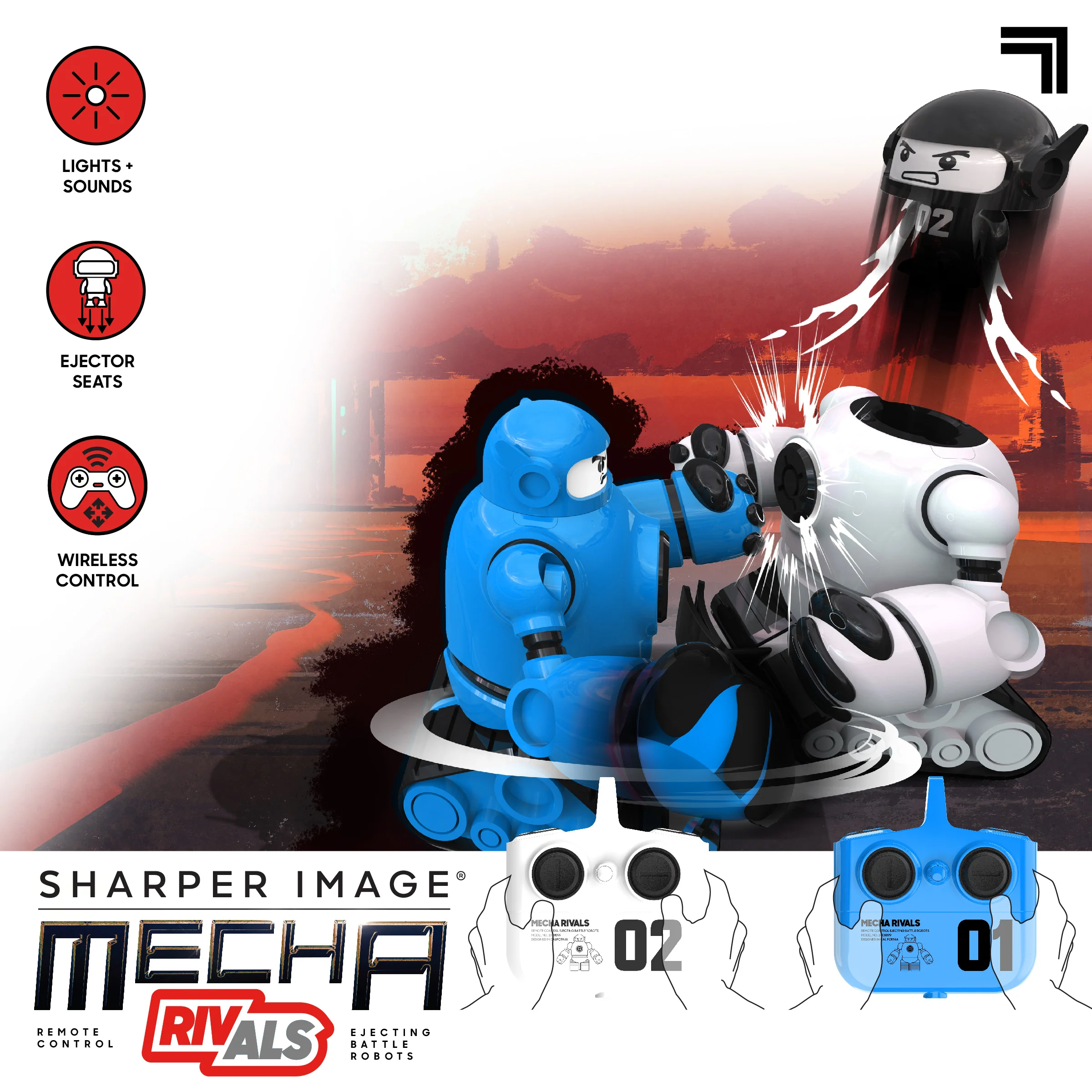 Mecha Rivals RC Ejecting Battle Robots - Image 2