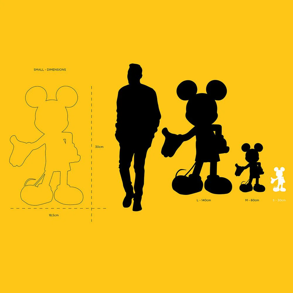 Mickey Mouse 12" Kelly Hoppen Figurine - Black, Taupe & Gold - Image 6