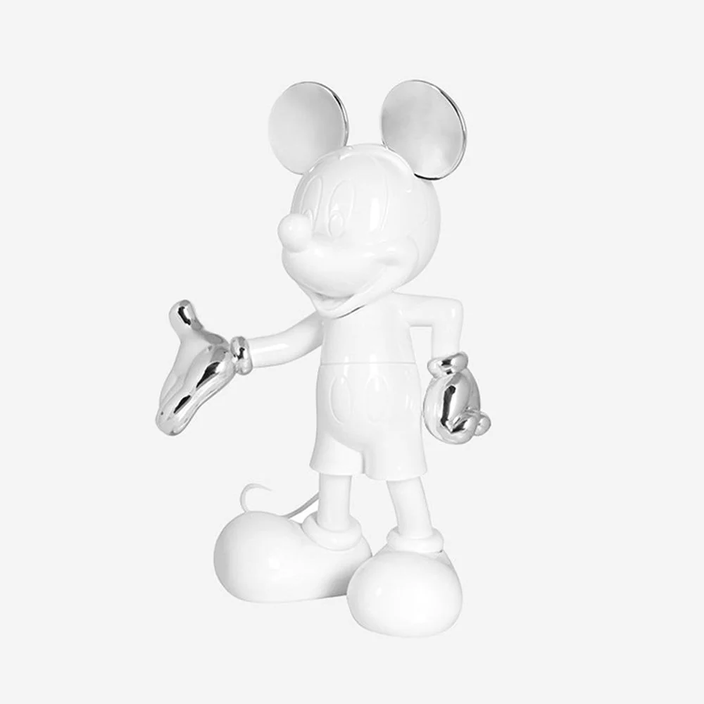 Mickey Mouse 12" Welcome Studio Figurine - White & Silver - Image 6