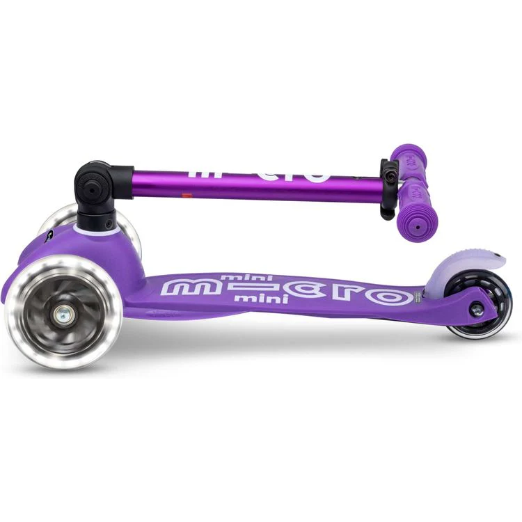 Micro Mini Foldable LED Scooter - Purple - Image 4