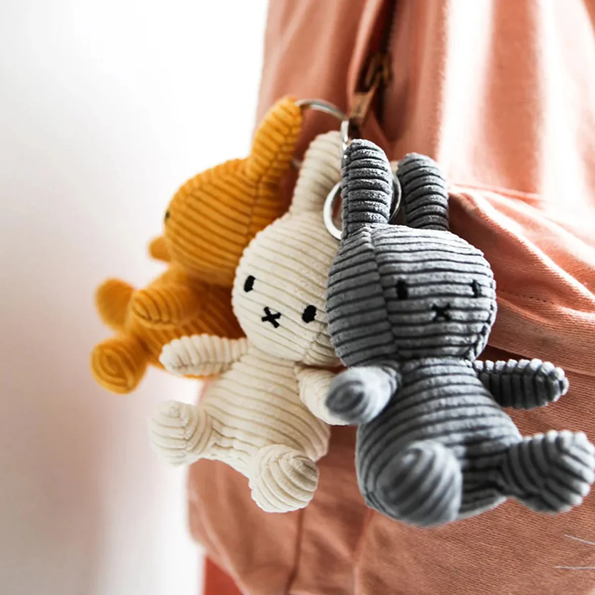 Miffy ECO Corduroy 4" Keychain - Yellow - Image 2