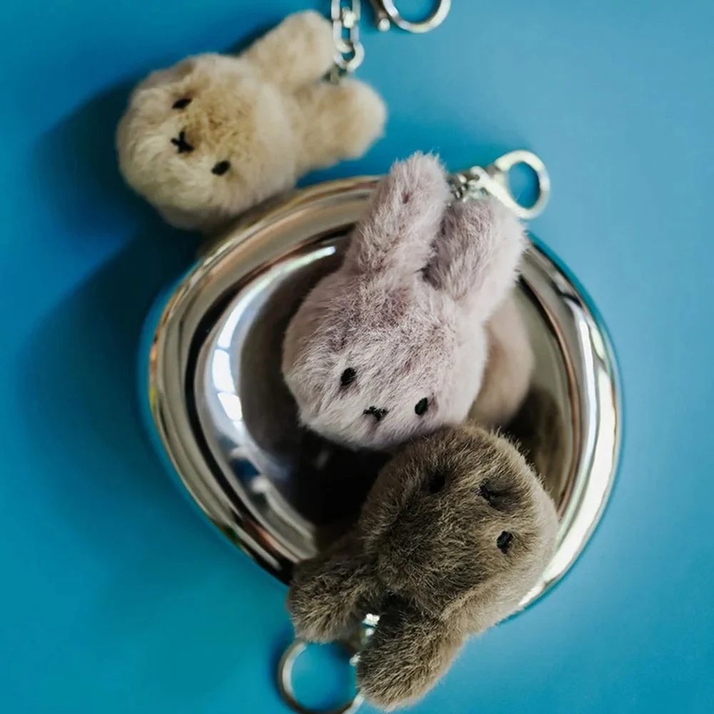 Miffy ECO Fuzzy Keychain - Taupe - Image 2
