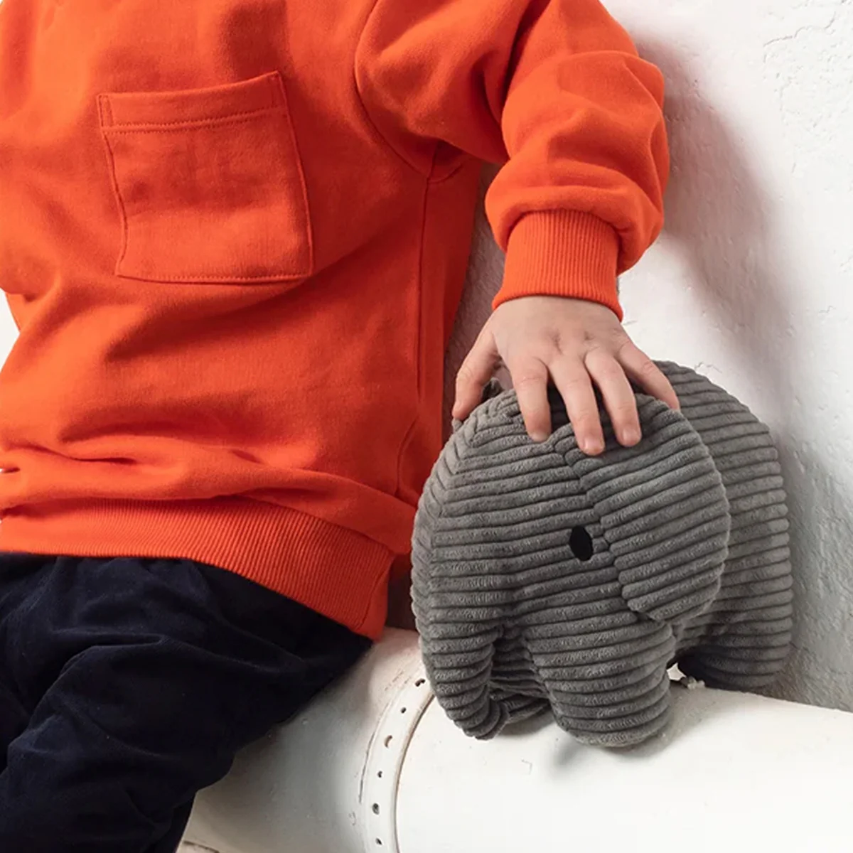 Miffy Elephant ECO Corduroy Grey Plush - 9" - Image 2