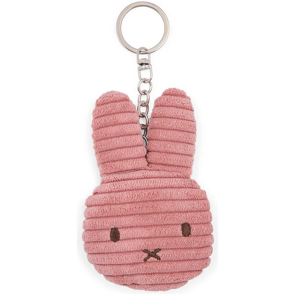 Miffy Flat ECO Corduroy Keychain - Dusty Rose