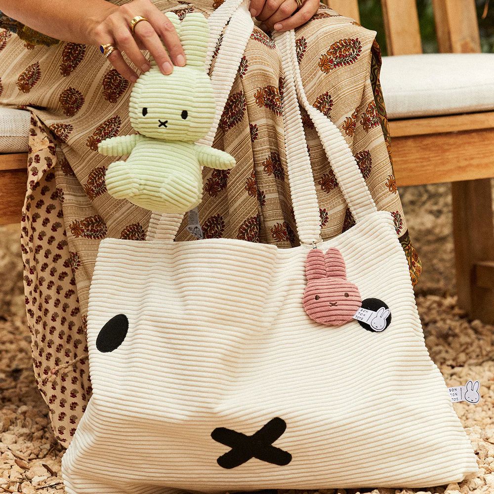 Miffy Flat ECO Corduroy Keychain - Dusty Rose - Image 2
