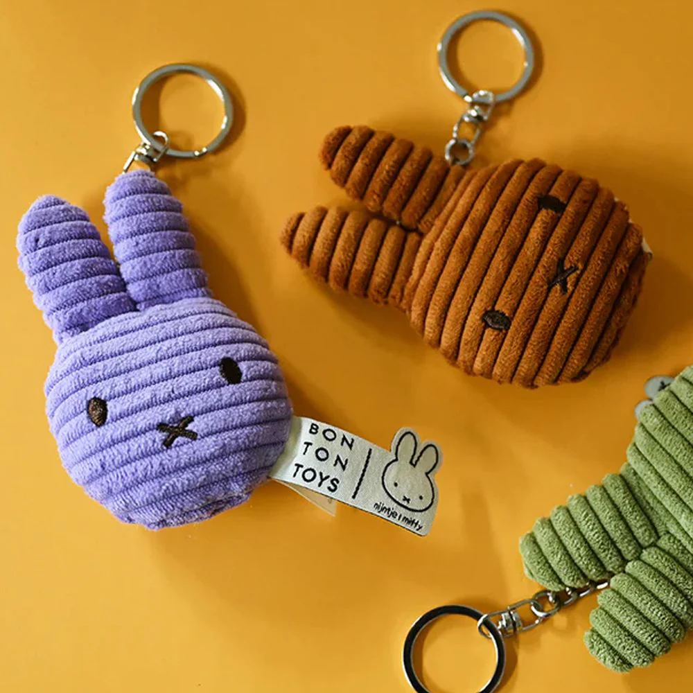 Miffy Flat ECO Corduroy Keychain - Olive Green - Image 2
