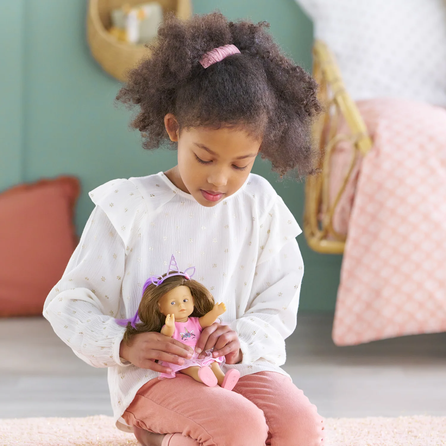 Mini Corolline Romy Unicorn 8" Doll Set - Image 2