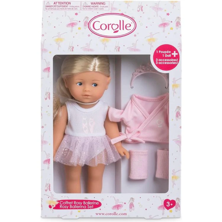 Mini Corolline Rosy Ballerina 8" Doll Set - Image 6