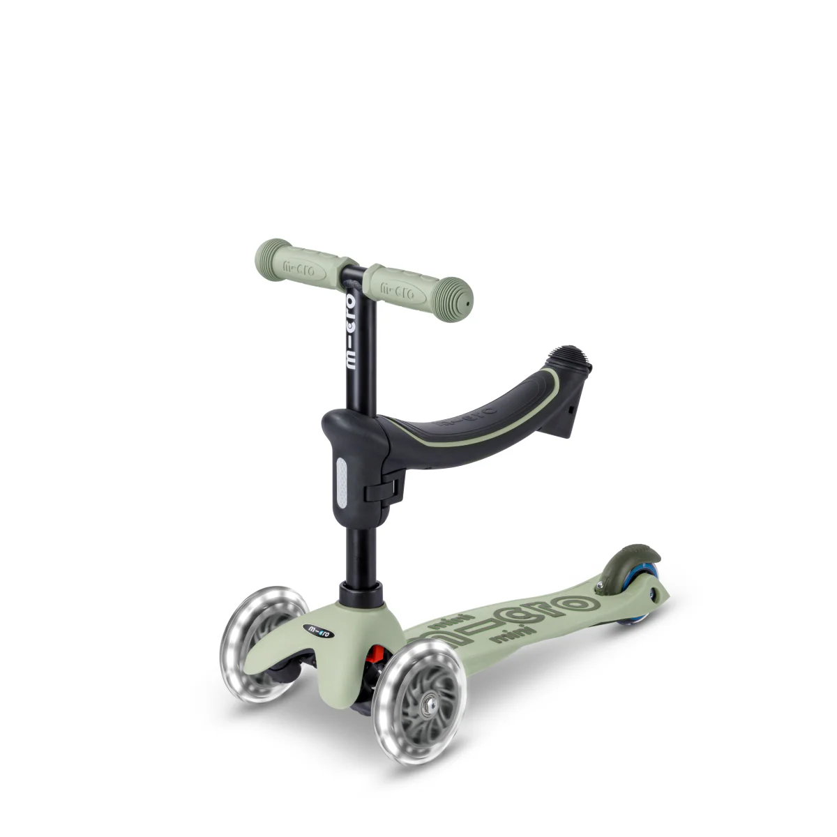 Mini Deluxe Rock & Go LED Scooter - Olive Sage - Image 5