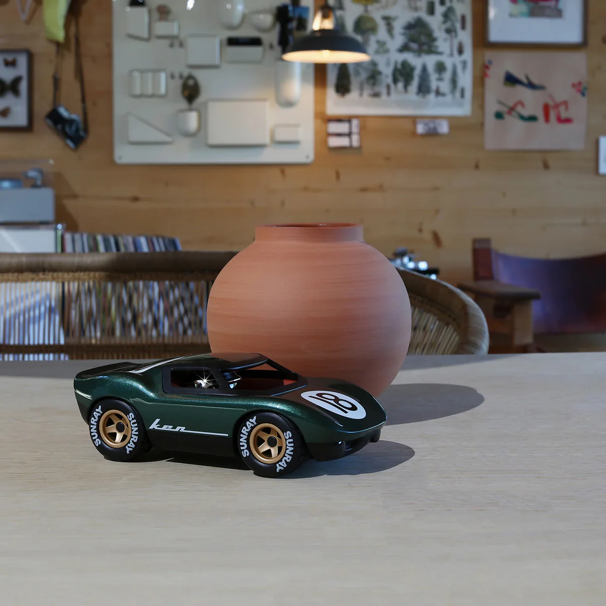 Mini Ken Rogers Toy Car - Metallic Green - Image 3
