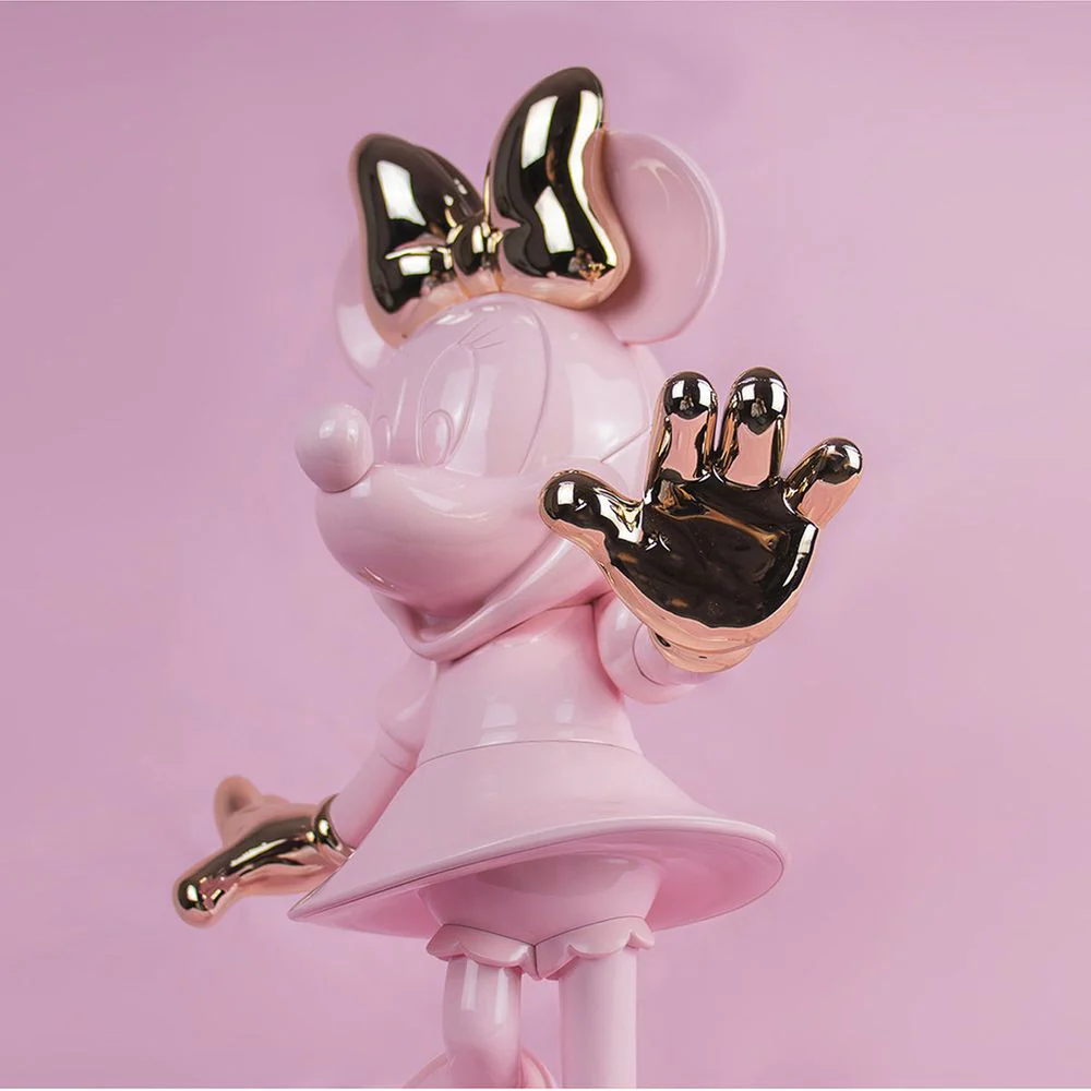 Minnie Mouse 12" Welcome Studio Figurine - Pastel Pink & Rose Gold - Image 2