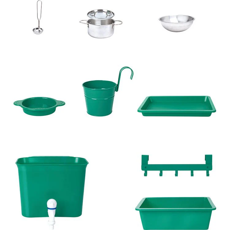 Mud Kitchen Wooden Toy Playset with Accessories - Image 8