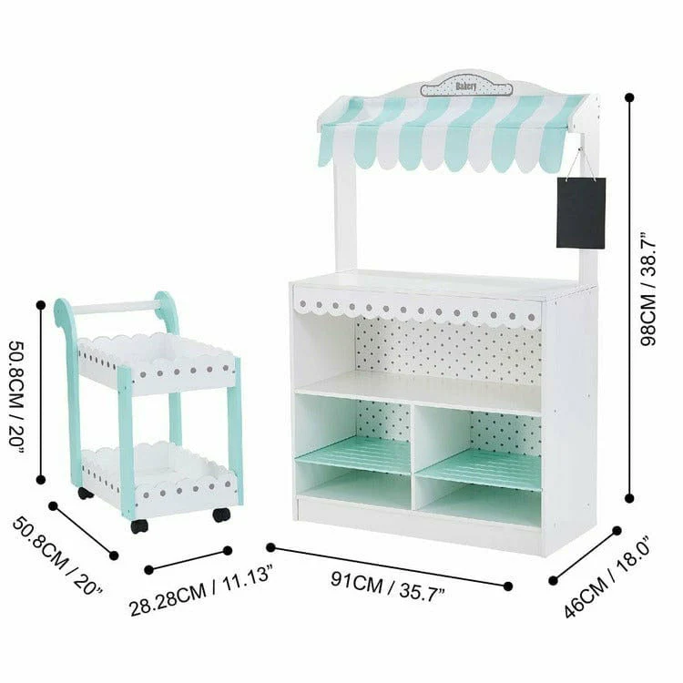 My Dream Bakery Shop Dessert Stand - White/Mint - Image 8