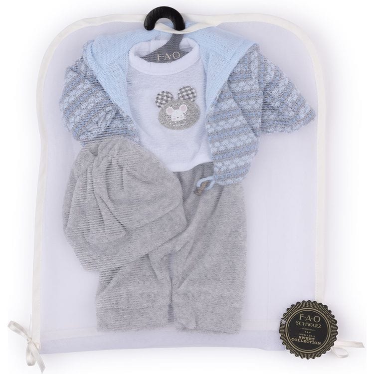 My FAO Doll Outfit - Light Blue & Grey - Image 3