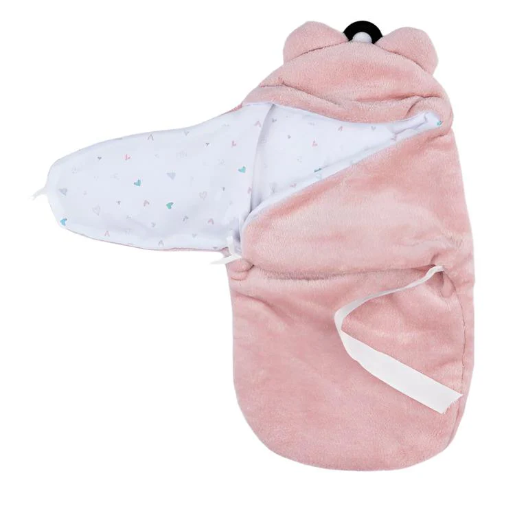 My FAO Doll Swaddle - Orchid Pink With Ears - Image 3