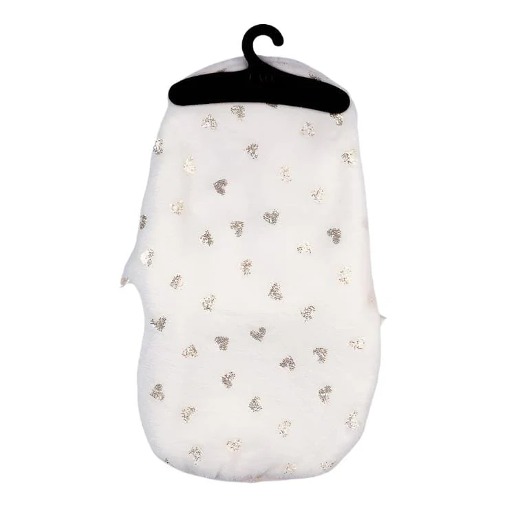 My FAO Doll Swaddle - White With Gold Hearts - Image 2
