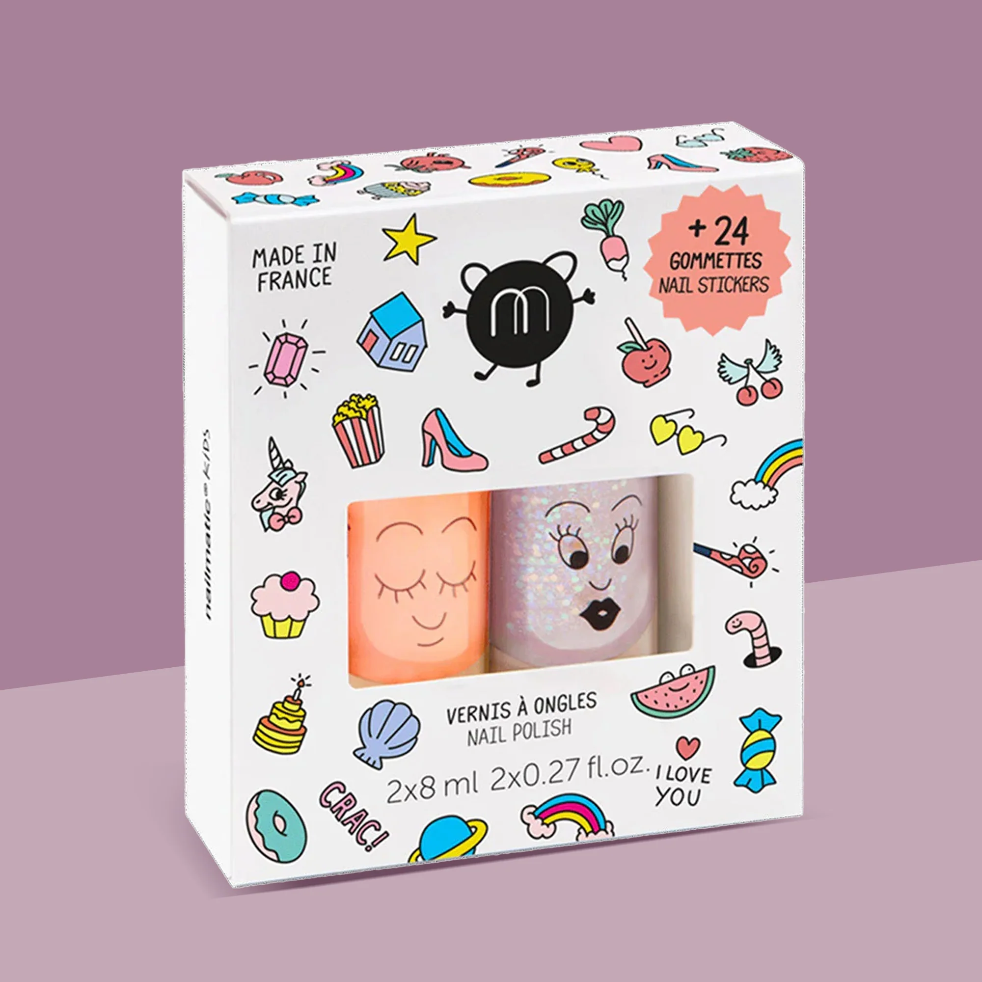 Nail Polish and Nail Sticker Set for Kids - Image 2
