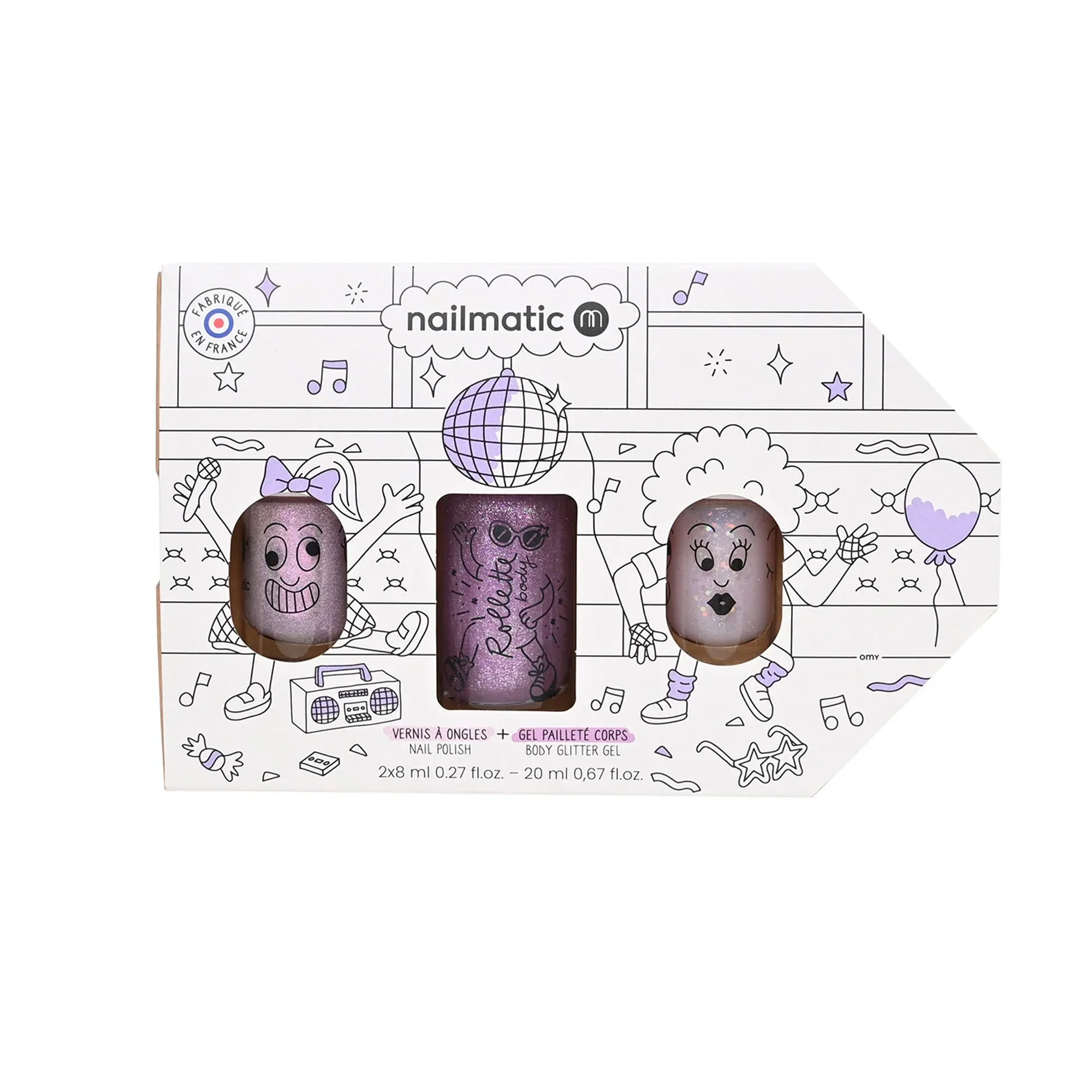 Nail Polish & Body Rollette Set of 3 in Bus Party