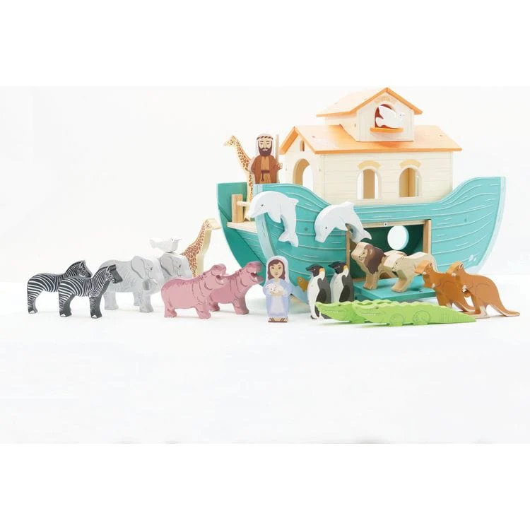Noah’s Great Wooden Ark & Animals - 23 Pieces - Image 6