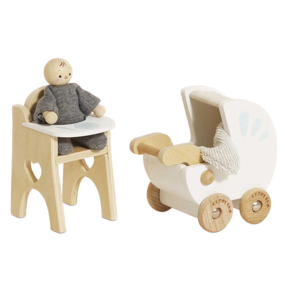 Nursery Dollhouse Furniture Set