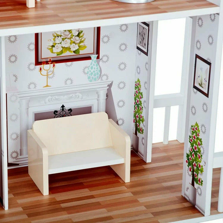 Dreamland Farm House Dollhouse - White / Grey - Image 7
