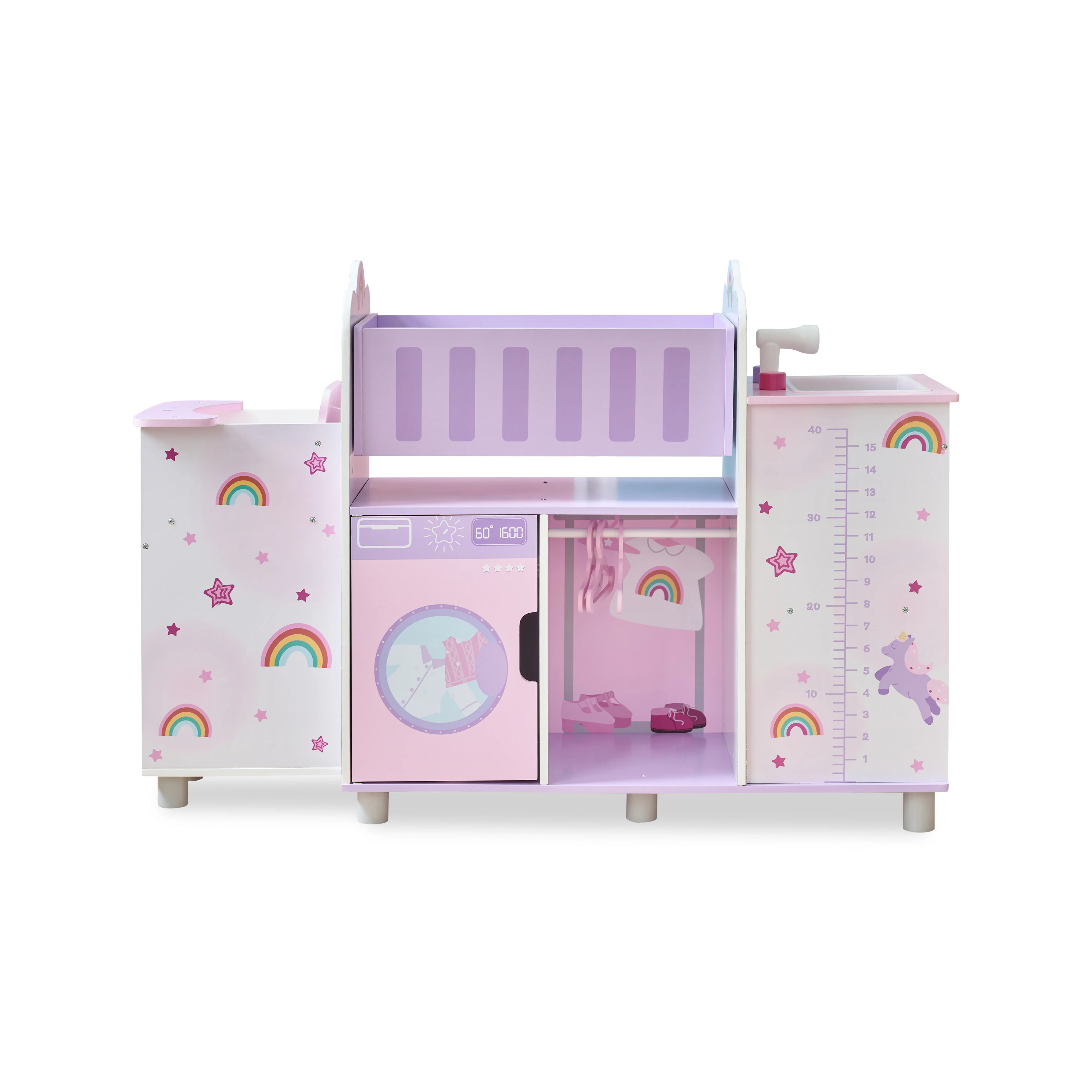Olivia's Little World Wood Doll Nursery with Cradle, Sink & Closet
