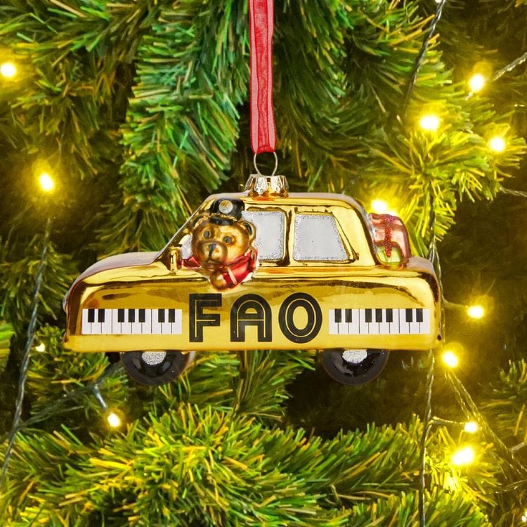 FAO Taxi Glass Ornament - Image 2