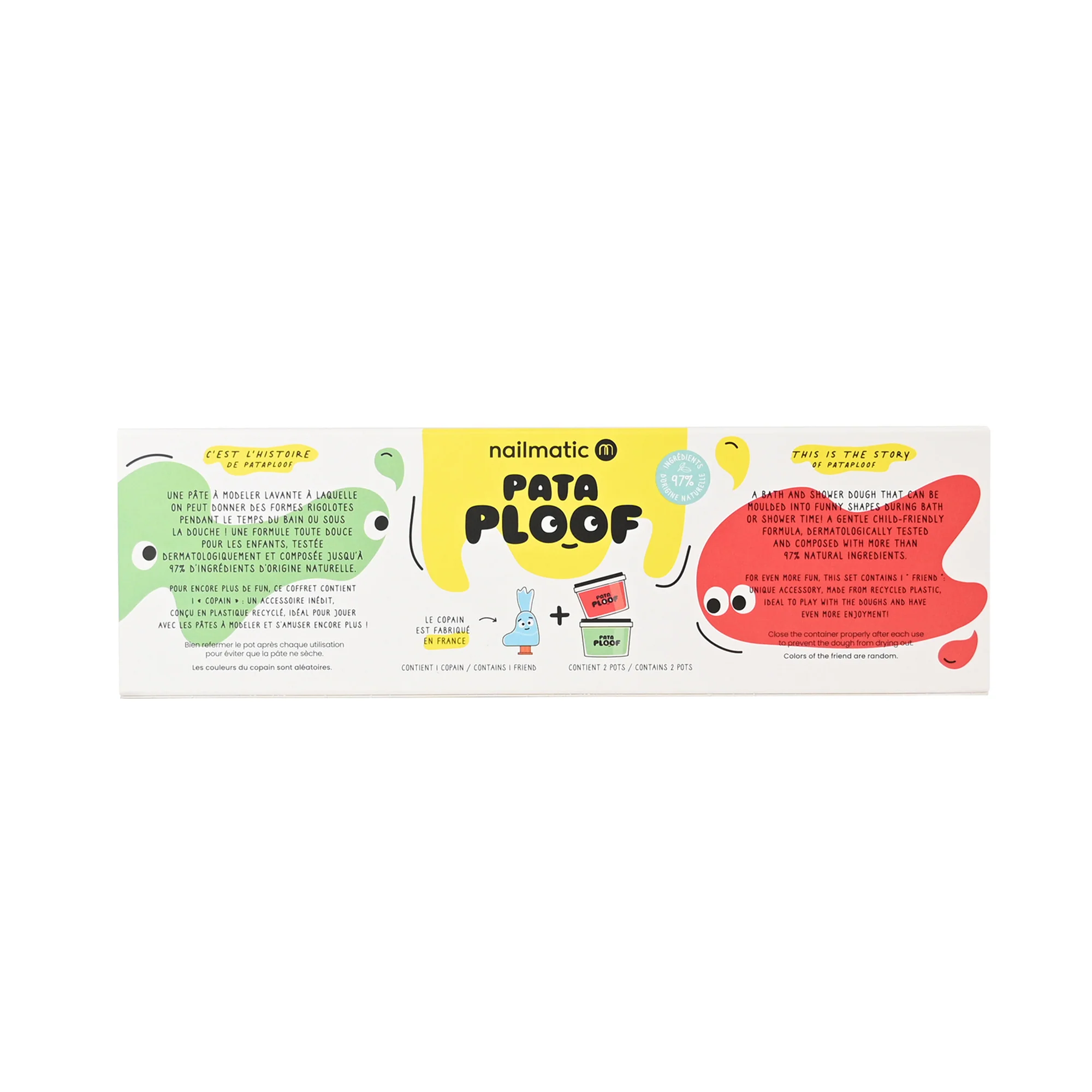 Pataploof Bloop - Bath Dough Set of 2 in Green + Red - Image 2