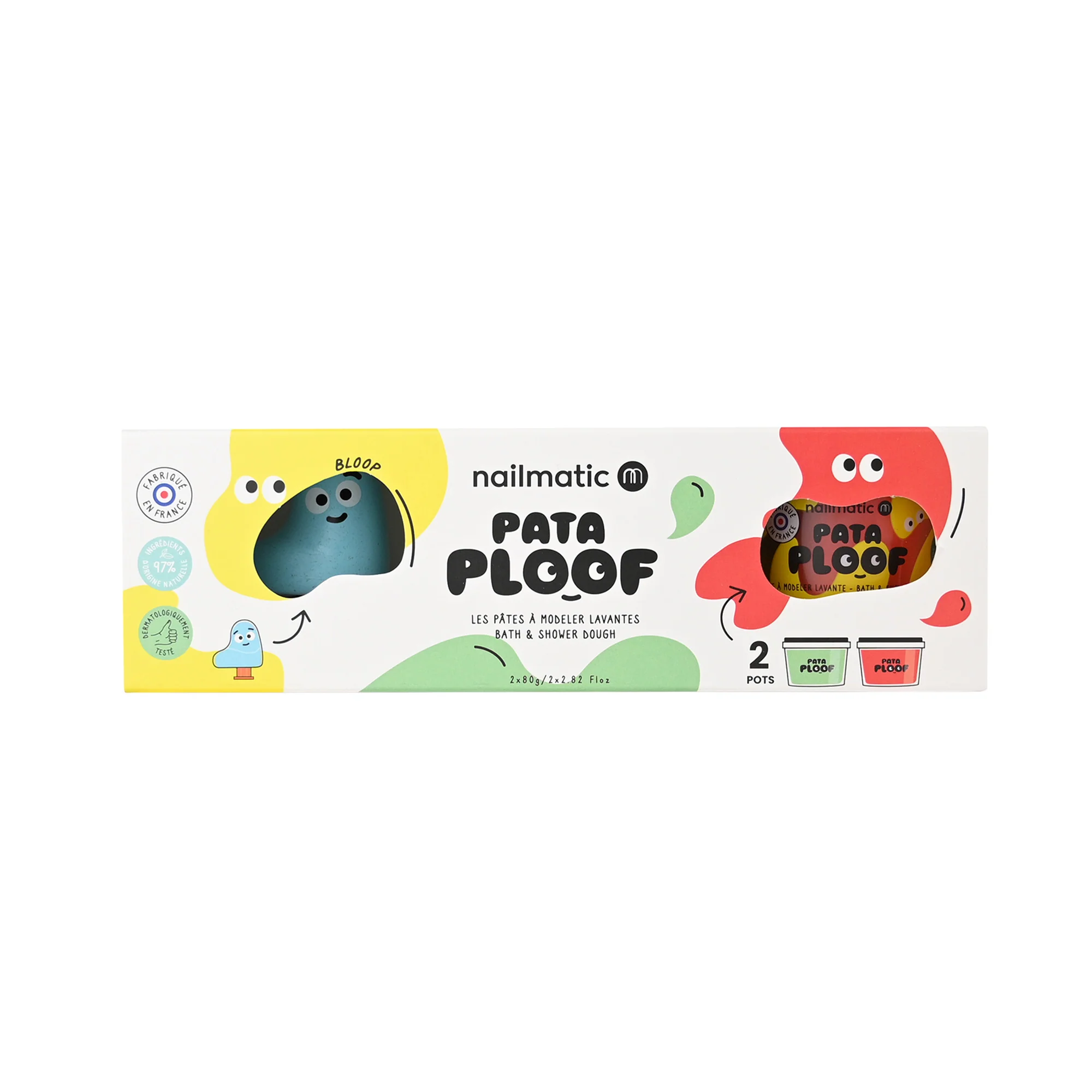 Pataploof Bloop - Bath Dough Set of 2 in Green + Red - Image 4