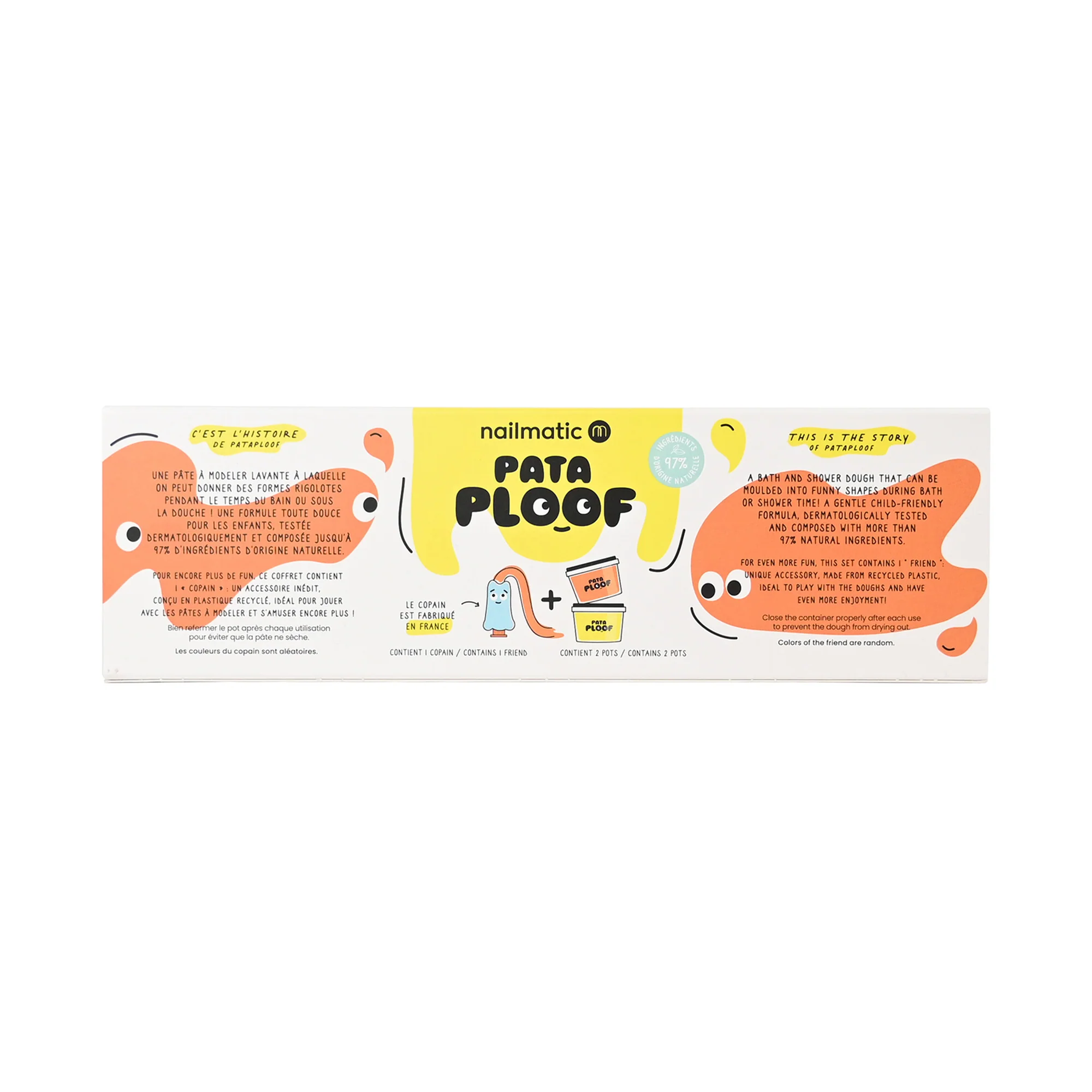 Pataploof Ploofy - Bath Dough Set of 2 in Yellow + Orange - Image 4