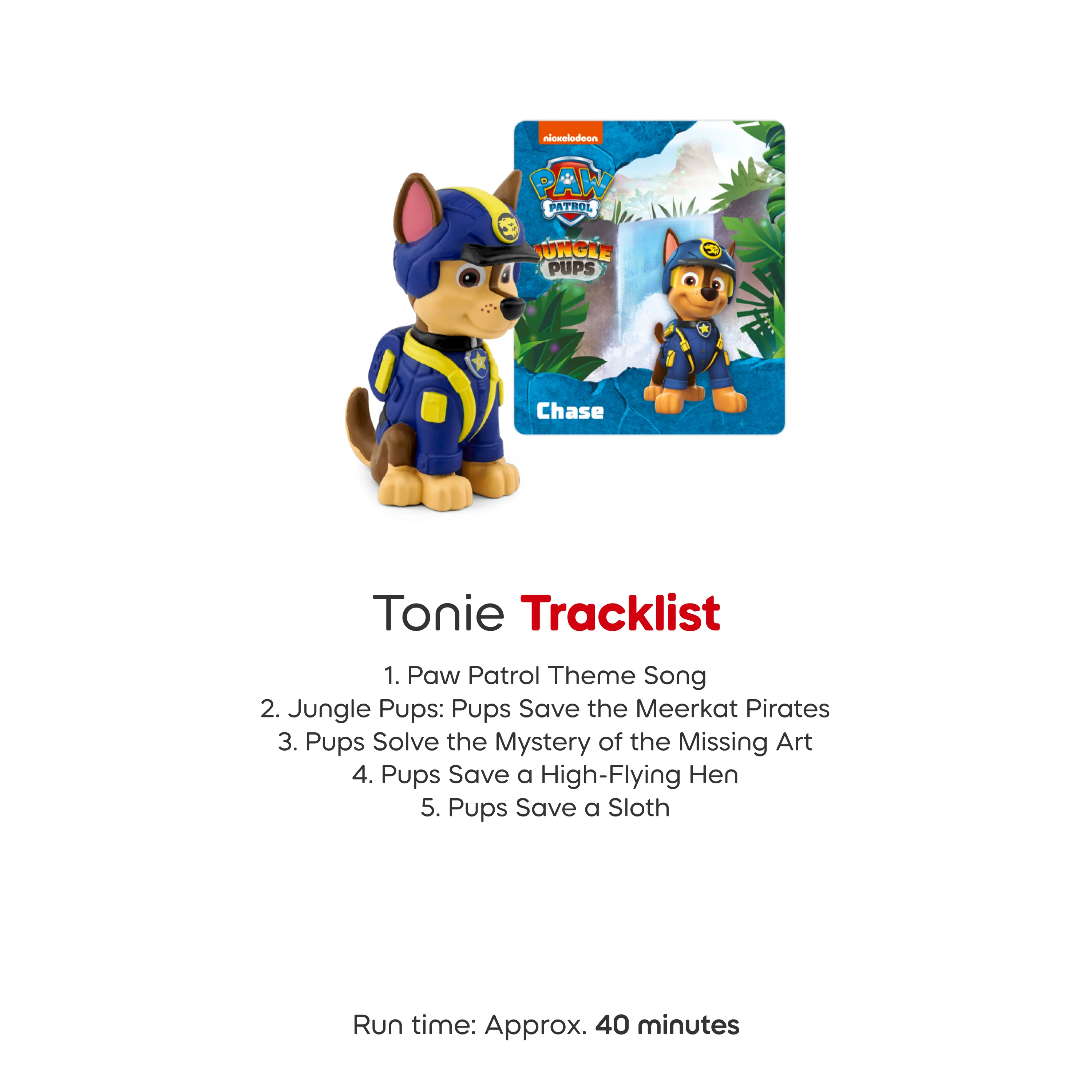 PAW Patrol Jungle Pups: Chase Tonie - Image 6