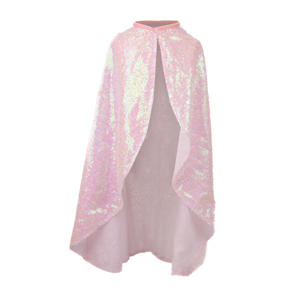 Pink Sequins Twirl Cape - Size 4-6 Years