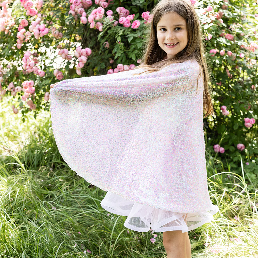 Pink Sequins Twirl Cape - Size 4-6 Years - Image 2