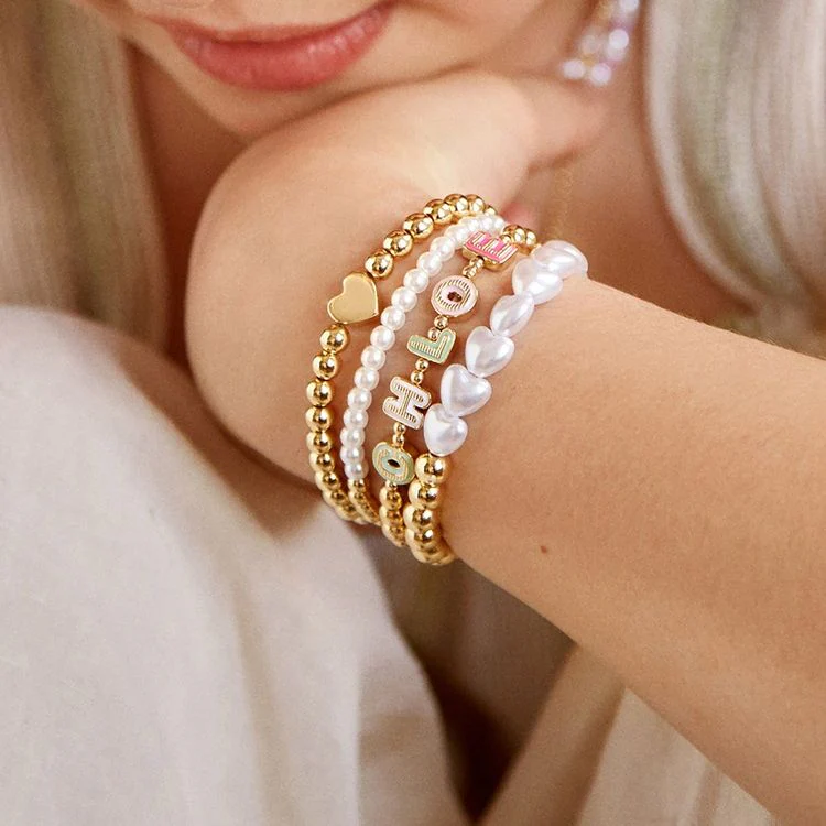 Playful Pearls Kids' Bracelet Set - Image 2