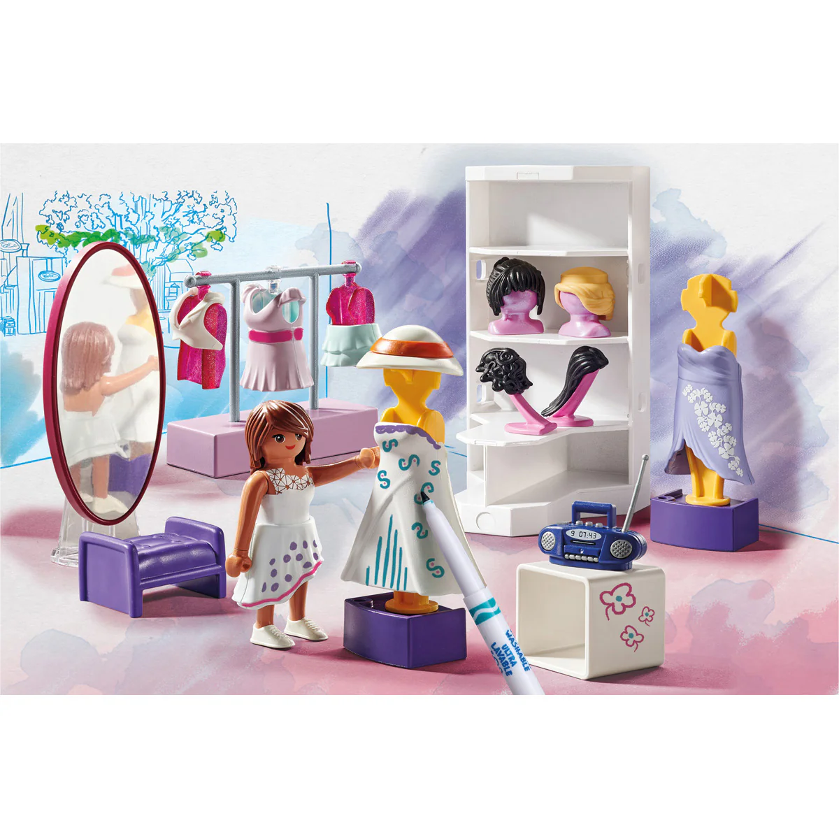 PLAYMOBIL Color: Dressing Room Playset - Image 4