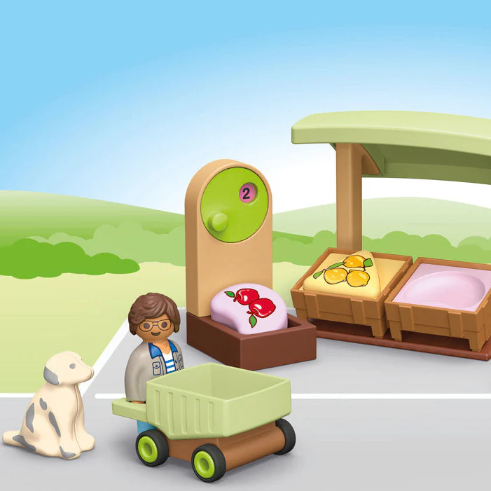Playmobil Junior: Organic Market Stall & Forklift - Image 2