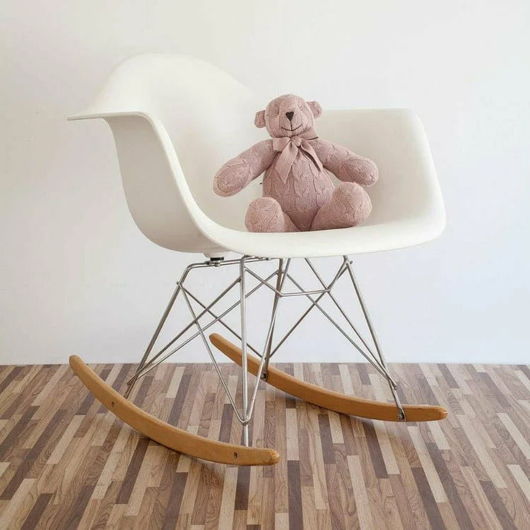 Rose Cable Knit Plush Teddy Bear - Image 4