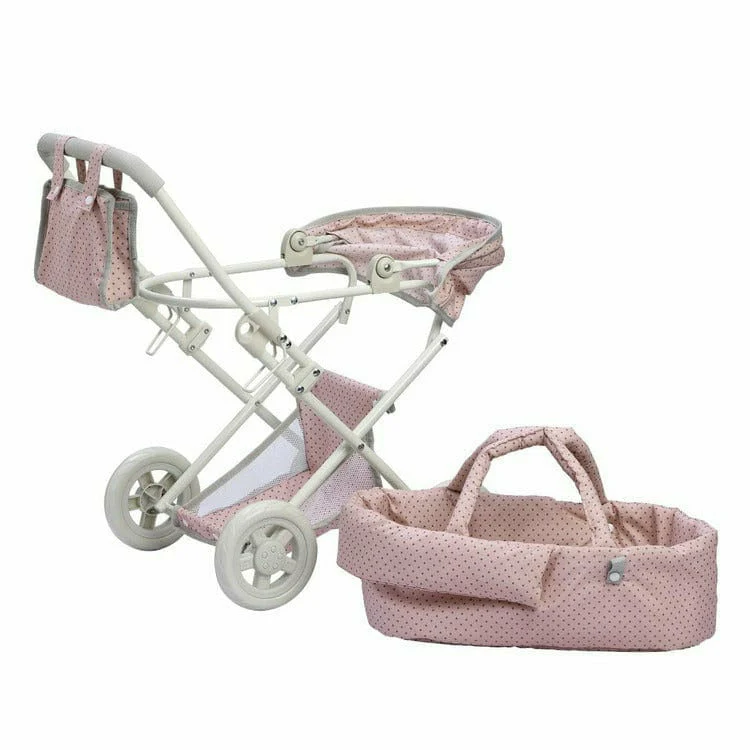 Polka Dots Princess Deluxe Baby Doll Stroller - Pink - Image 4