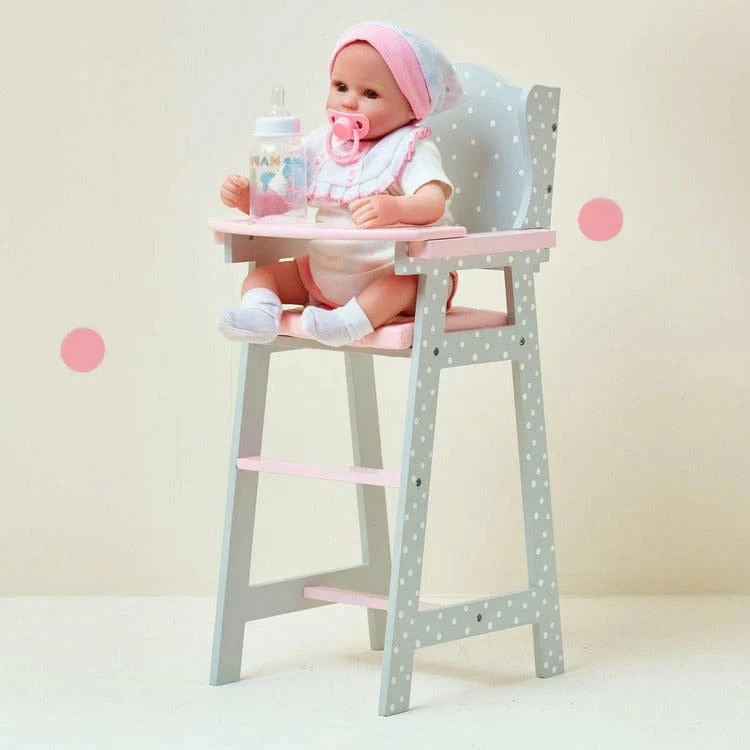 Polka Dots Princess Baby Doll High Chair - Grey - Image 2