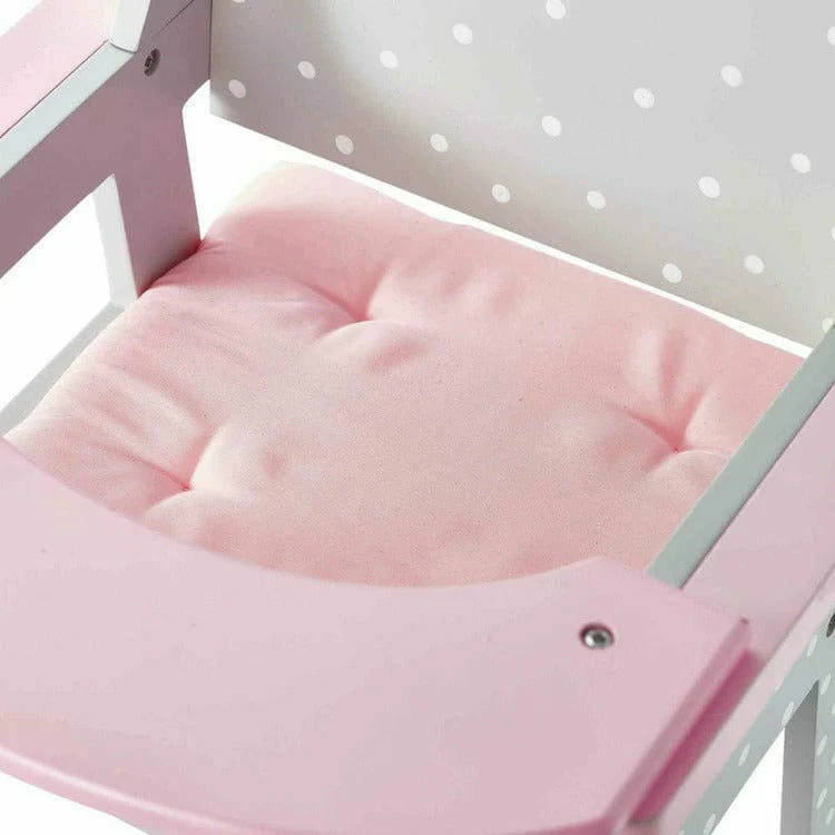 Polka Dots Princess Baby Doll High Chair - Grey - Image 5