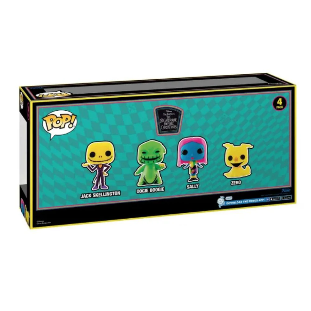 Pop! Disney: The Nightmare Before Christmas Black Light 4-Pack - Image 3