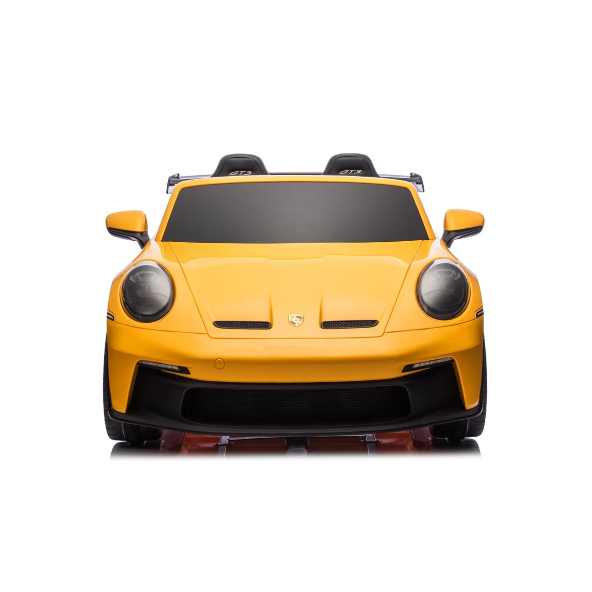 Porsche GT3 12V Ride-On - Yellow - Image 2