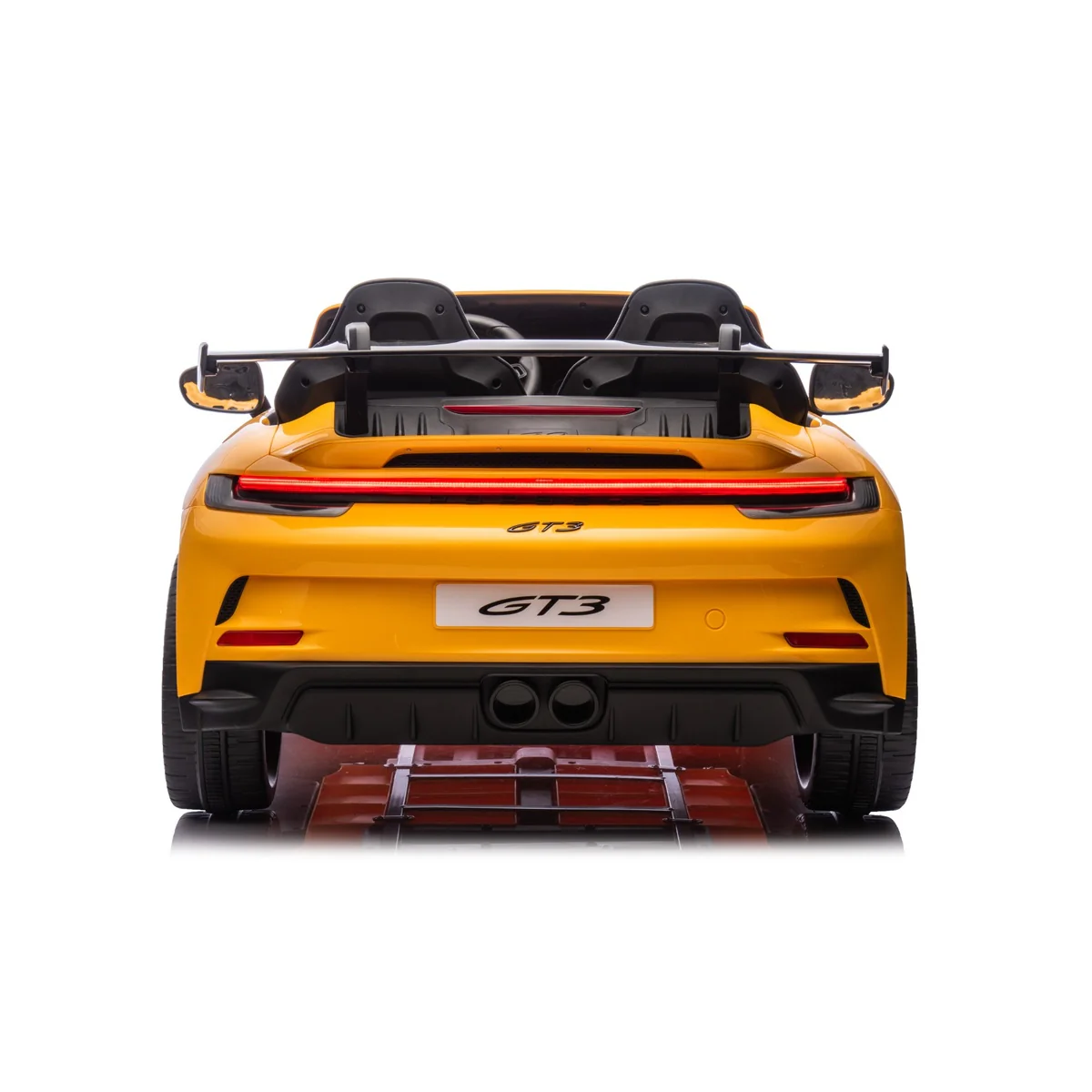 Porsche GT3 12V Ride-On - Yellow - Image 3