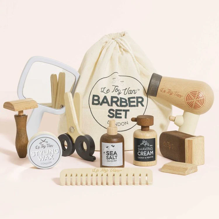 Pretend Play Wooden Hairdresser & Barber Kit - 12 Pieces - Image 7
