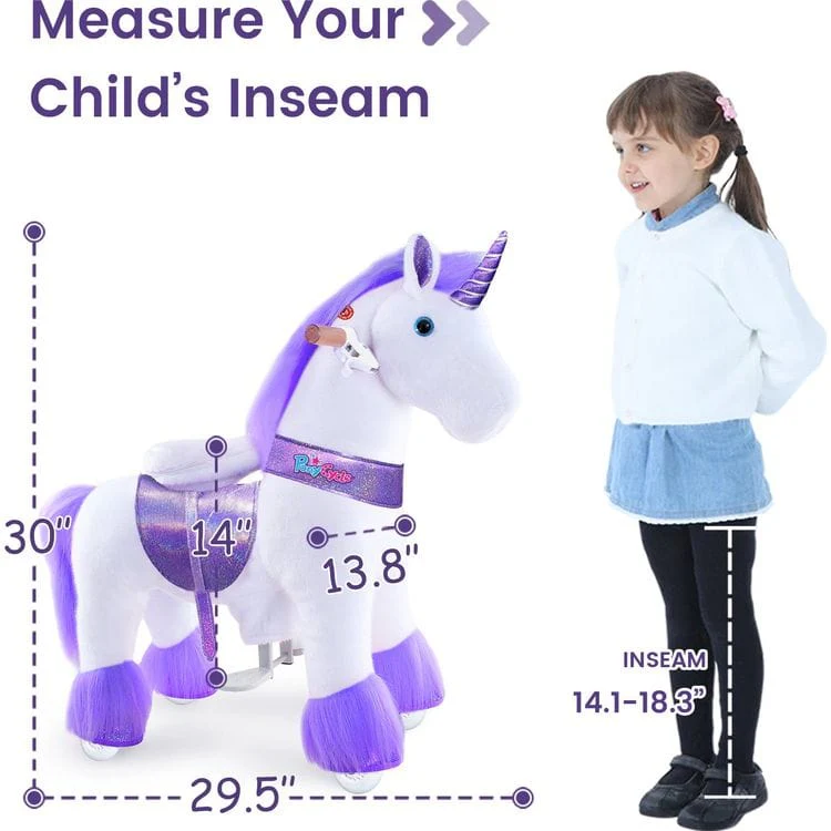 Purple Model U Ride-On Unicorn- 3-4 Years - Image 4