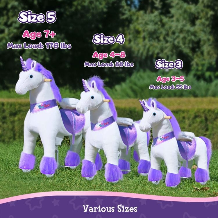 Purple Model U Ride-On Unicorn - 4-7 Years - Image 4
