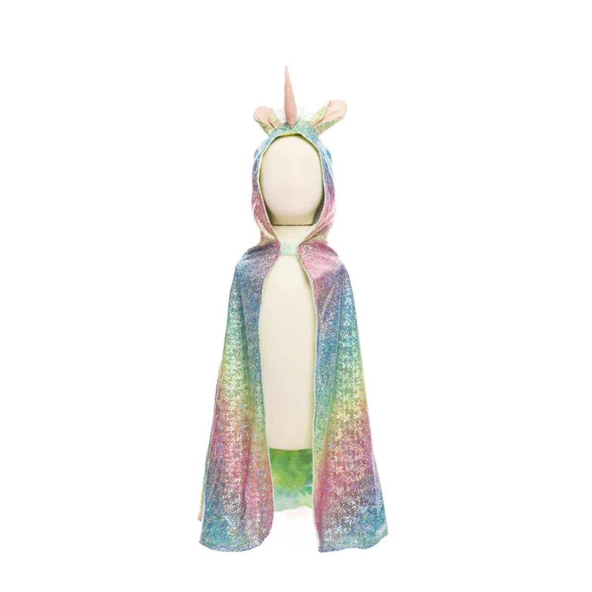 Rainbow Reversible Unicorn Dragon Cape - Size 5-6 Years - Image 4