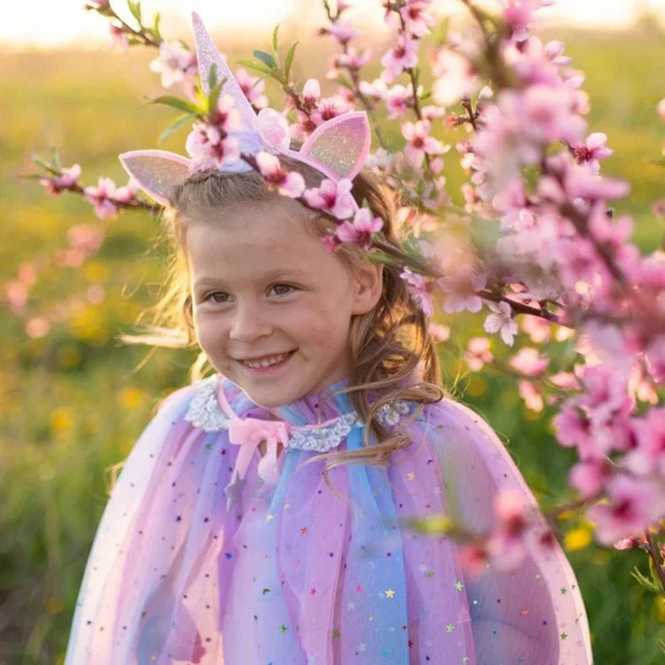 Rainbow Unicorn Cape & Headband - Size 4-6 Years - Image 2