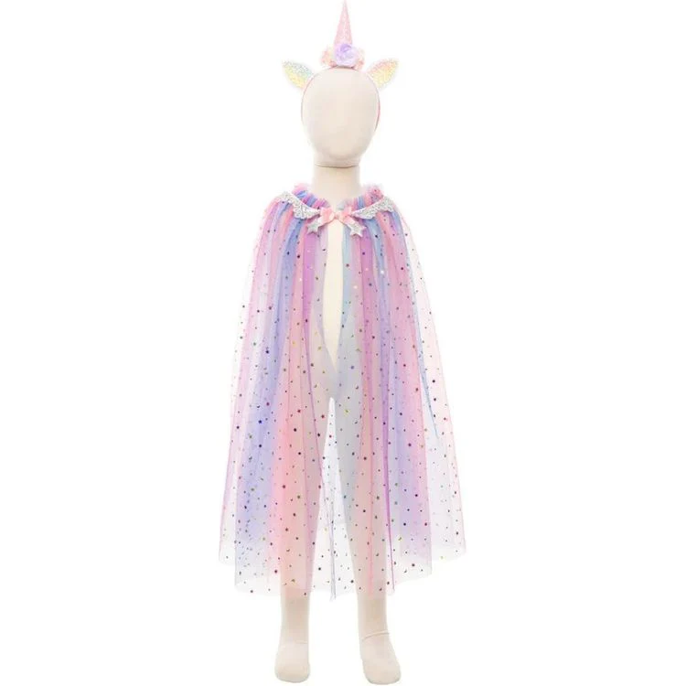 Rainbow Unicorn Cape & Headband - Size 4-6 Years - Image 3