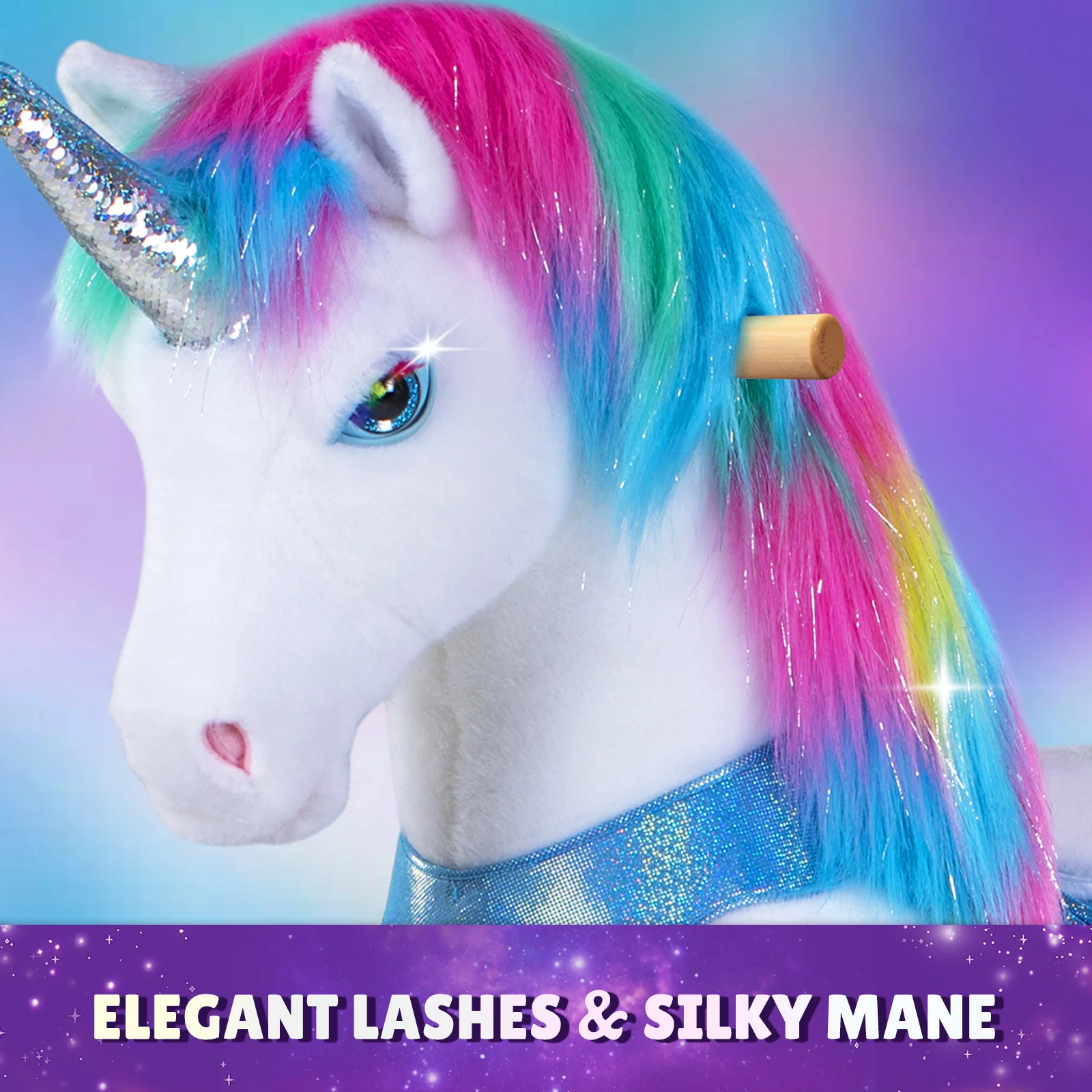 Rainbow Unicorn Model Y Ride on Toy - 4-7 Years - Image 3